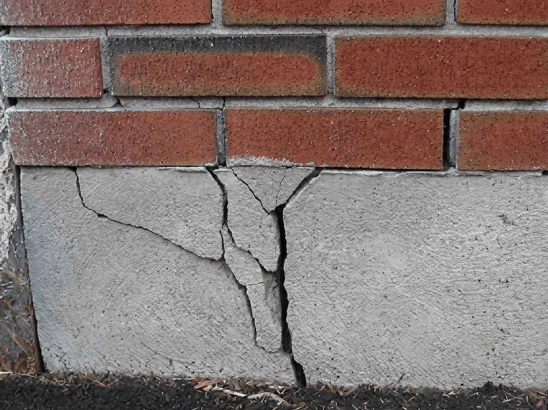 Concrete foundation with serious structural damage in Knoxville, TN